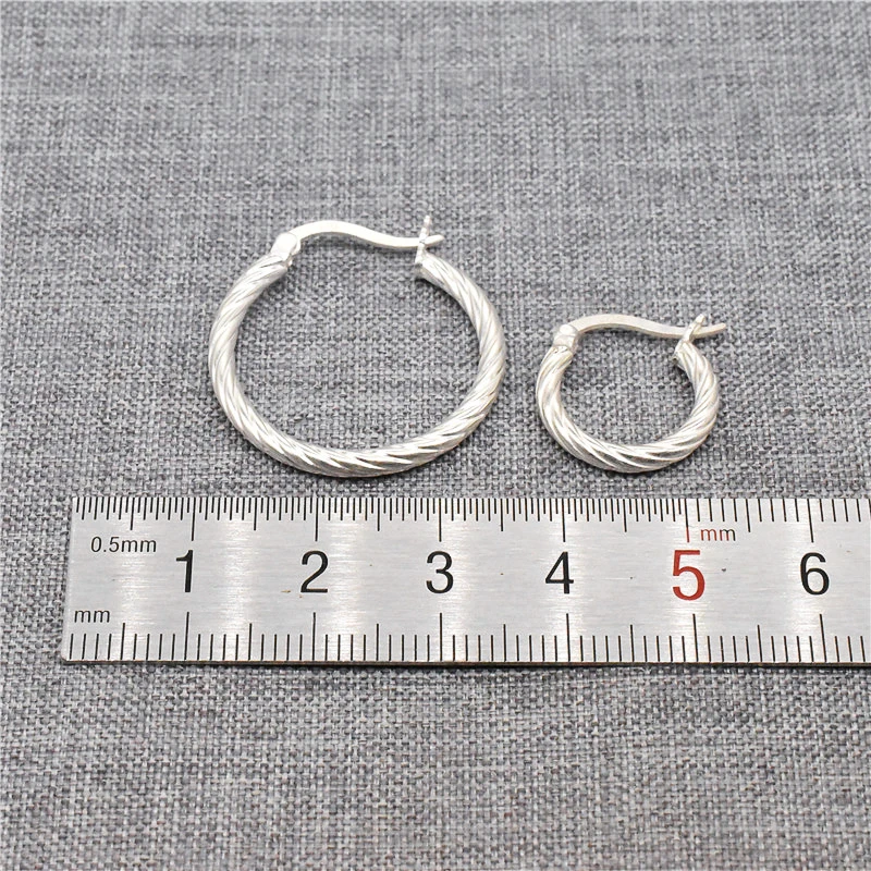 925 Sterling Silver Eurowire Hoop Earring Component Jewelry Making 15mm 25mm