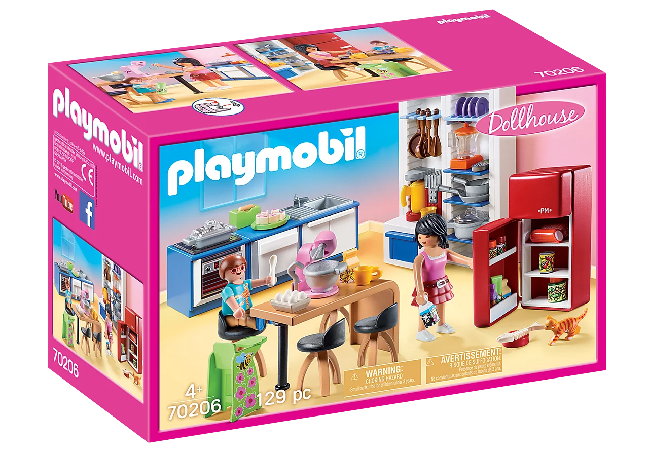 Playmobil Family Kitchen, 70206, original, kids toys, girls, gifts, collector, figures, dolls, shop, with box, new, man, woman, official license