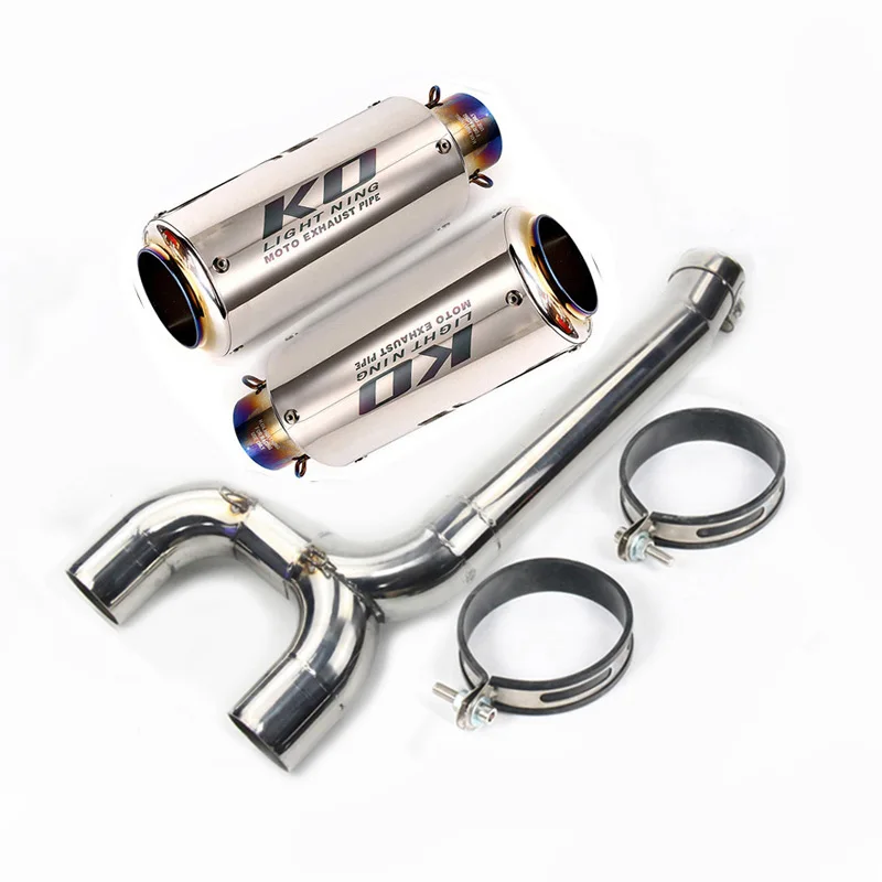 Slip on FZ6 FZ6N FZ6S Motorcycle Exhaust System Muffler Pipe Tips Connection Link Pipe for Yamaha FZ6 FZ6S FZ6N  2004-2011