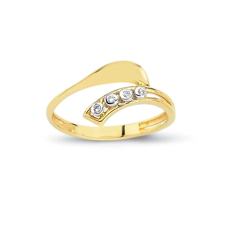 14K Solid Gold Art Design Fashion Ladies Ring