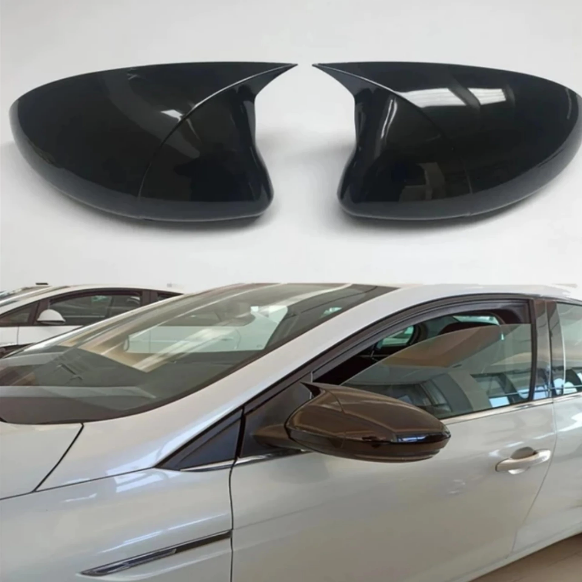 Bat Style Mirror Cover For Renault Talisman 2015 2020 Car Accessories 2 Pieces Cover Glossy Black Shields Exterior Parts Sport