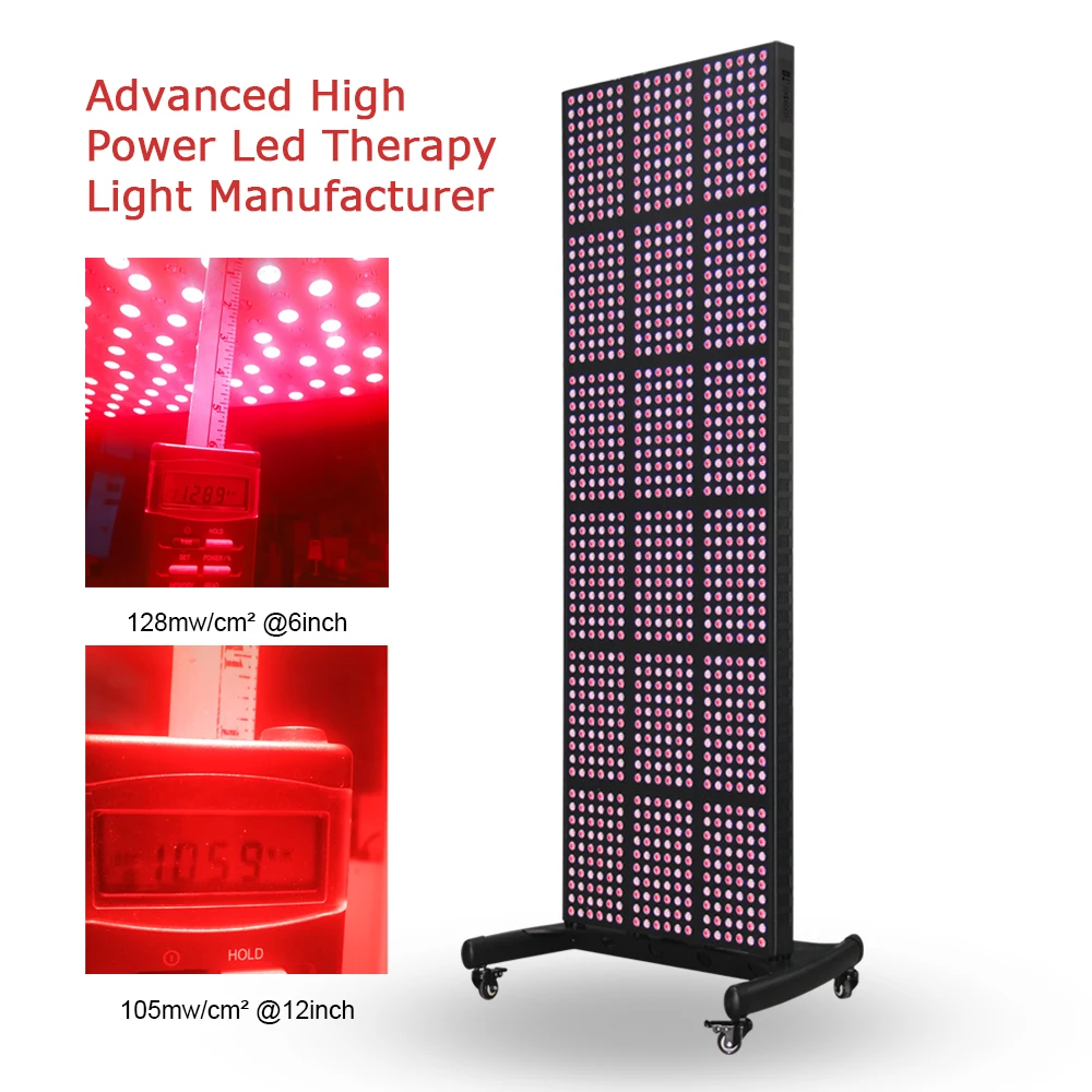 IDEAREDLIGHT Full Body Red Led Light Therapy Panel With Stand Beds 660nm Near Infrared 850nm Device For Anti Aging Muscle Repair