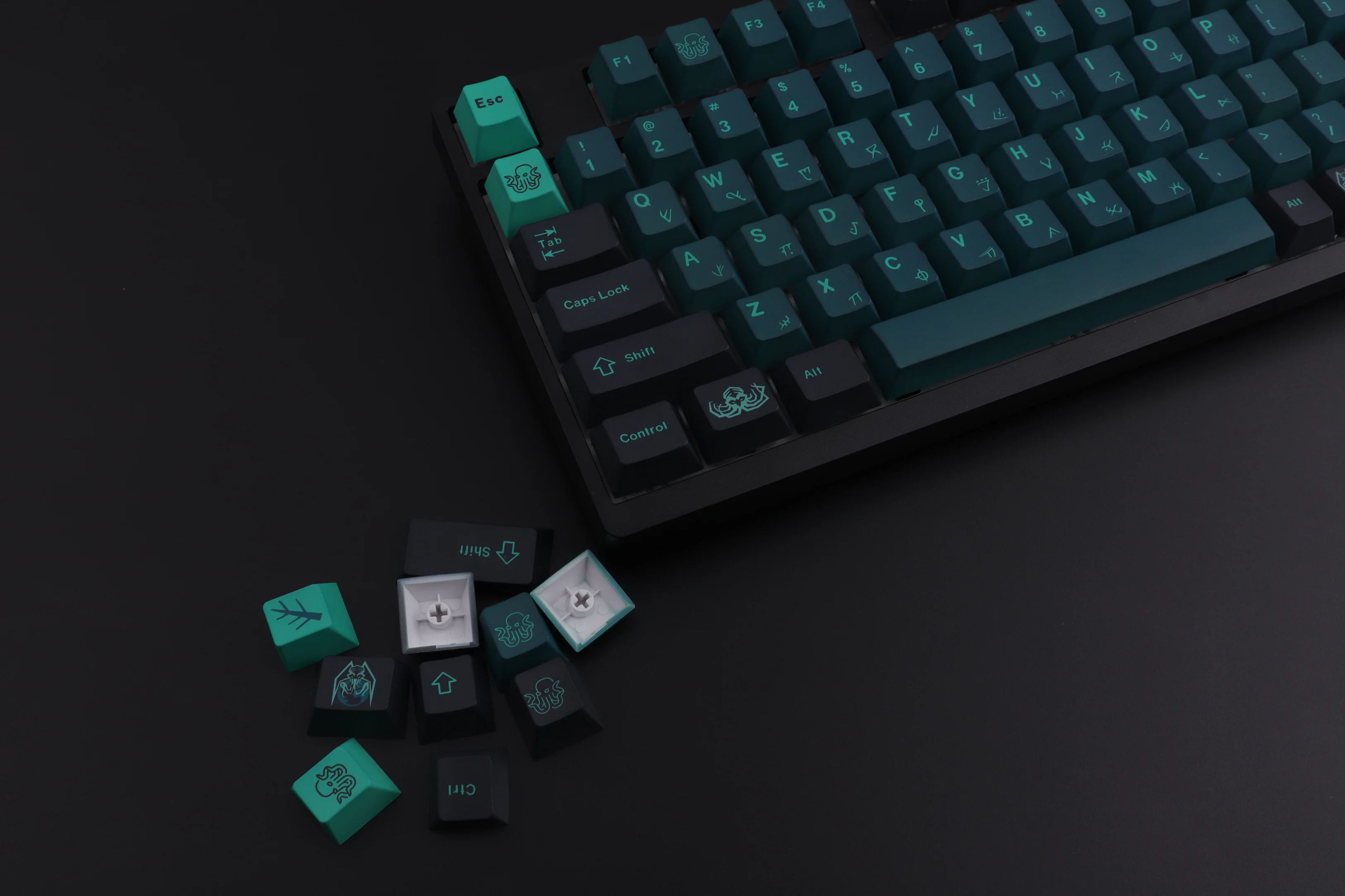 Gmk Horror Abgrund pbt Tasten kappe, 129 Tasten Tasten kappen Kirsch profil Farbstoff-Sub personal isierte Tasten kappen für mechanische Tastatur