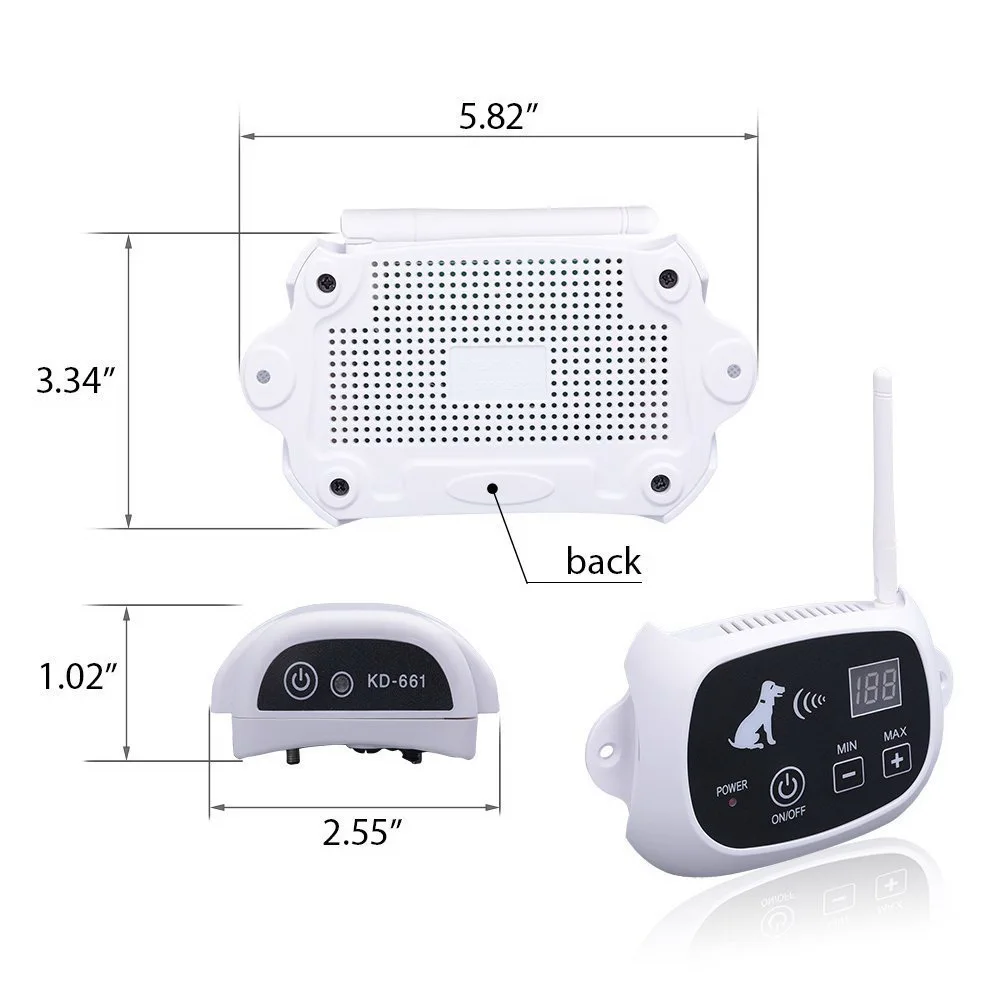 Fence Shock Collar System With Waterproof Transmitter Within Wireless Electric Device With 2 Collar 100g2280