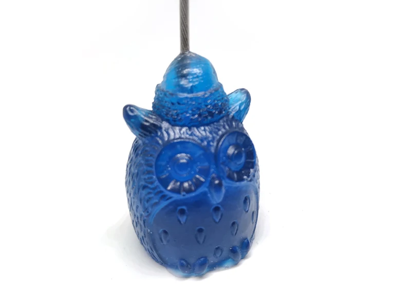 Blue Owl shaped note holder handmade desktop resin note holder in different colors