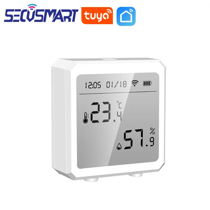Tuya Smart WiFi Humidity Detector Temperature Sensor Indoor Hygrometer Thermometer With LCD Display Support Alexa Google Home