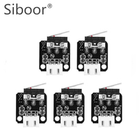 5Pcs X/Y/Z Axis End Stop Limit Switch 3Pin N/O N/C Easy to Use Control 3D Printer Accessories Micro Switch for CR-10 Series Ende