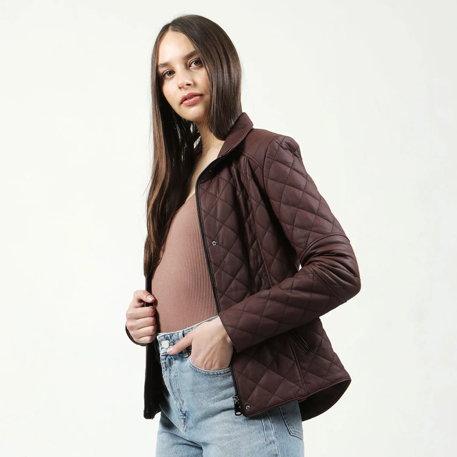 Trendy Design Genuine Capitone  Leather Jacket Women %100 Natural Sheepskin Shearling New Fashion Autumn Spring Semi-Long Colors