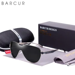 BARCUR Driving Polarized Sunglasses Men Brand Designer Sun Glasses For Man Sports Eyewear UV400