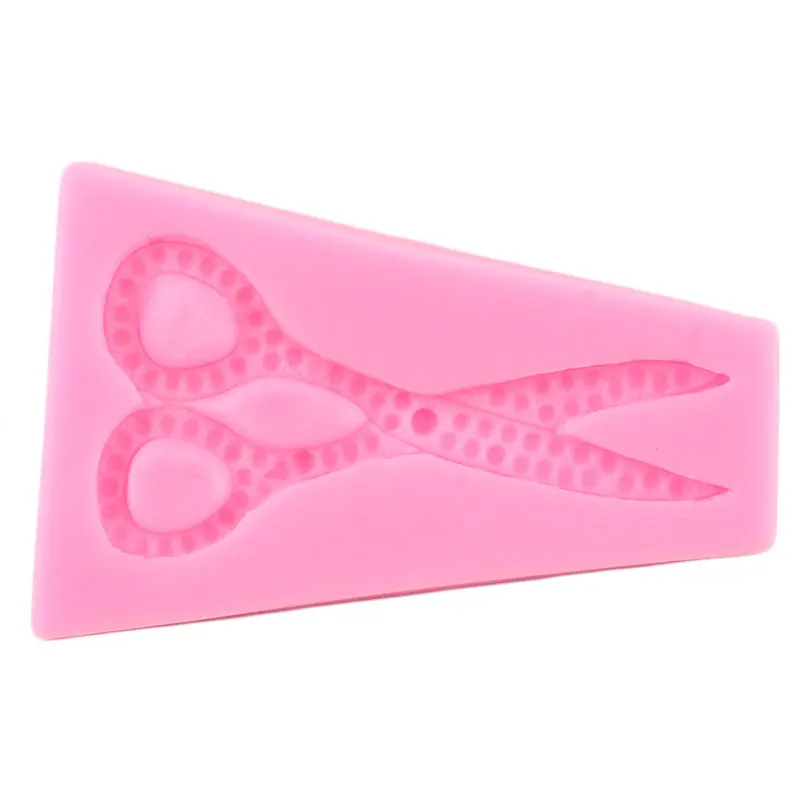 Scissors Silicone Molds Fondant Cake Decorating Tools Cupcake Topper Candy Chocolate Gumpaste Mould Polymer Clay Jewelry Moulds