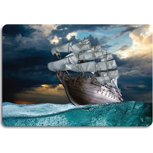 Glass Cutting Board Ship Nautical Theme Glass Cutting Table Modern Design Kitchen Antibacterial 20x30 cm