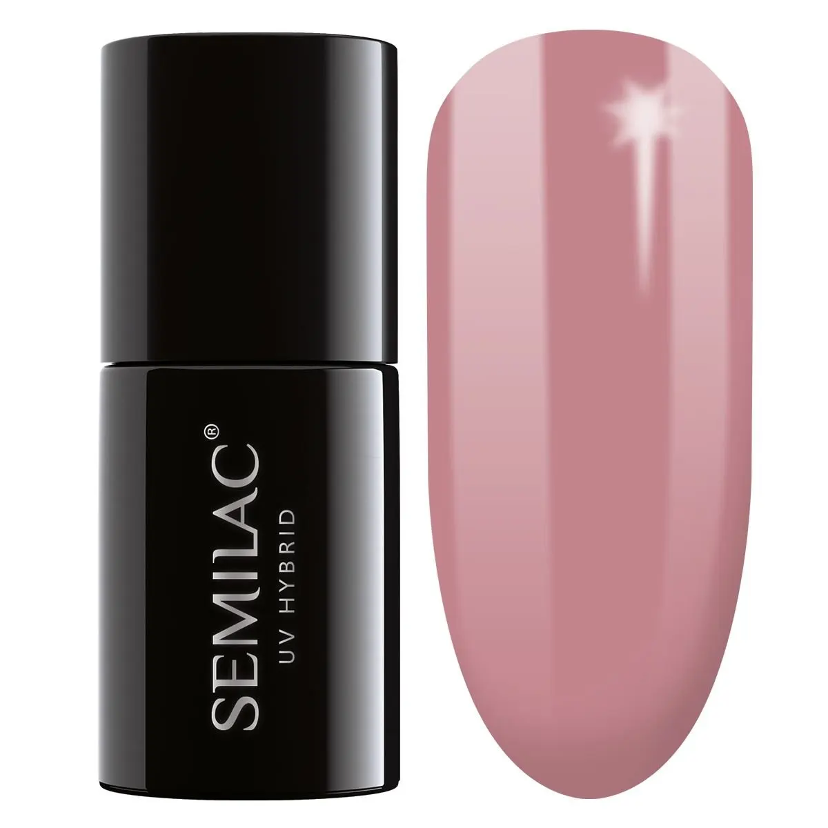 Semilac Indian Roses 097 semi-permanent coverage, UV hybrid nail polish texture Gel