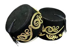 WONDERFUL FES OTTOMAN Pologift Decorative Patterned  Adult Fez, Oriental Tarboosh, Exotic Ottoman Hat