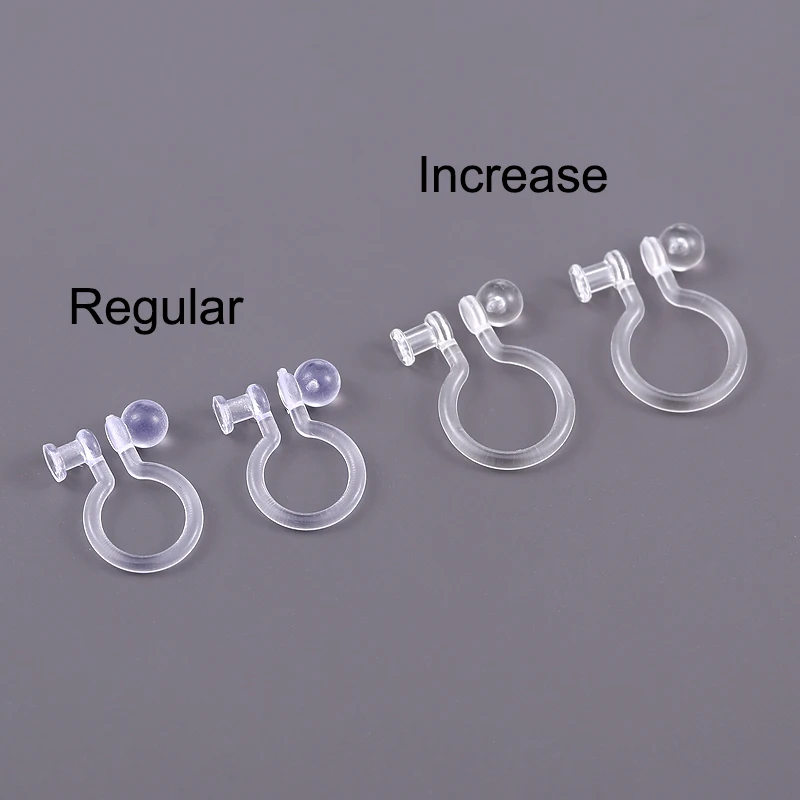 UNNAIER 0.9mm Resin Ear Clip Accessories Female Transparent Invisible Hypoallergenic No Pierced Earrings to Ear Clip Converter