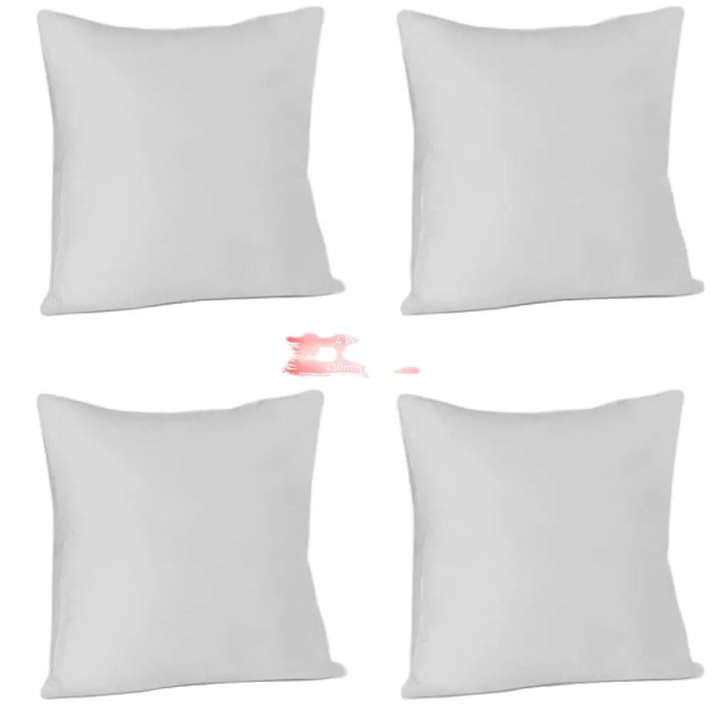 Microfiber Cushion Pack 4*(450mm*450mm) Medium Home Bedding Washable Classic Square Pillow American Style Adults