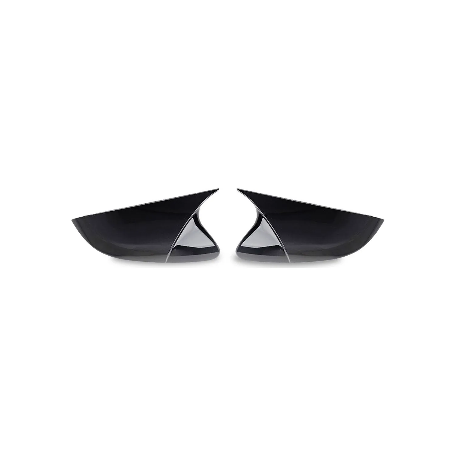 

For Ford Fiesta 6, 2 Pieces High Quality Abs Plastic Bat Style Mirror Covers Caps RearView Mirror Case Cover Gloss Black