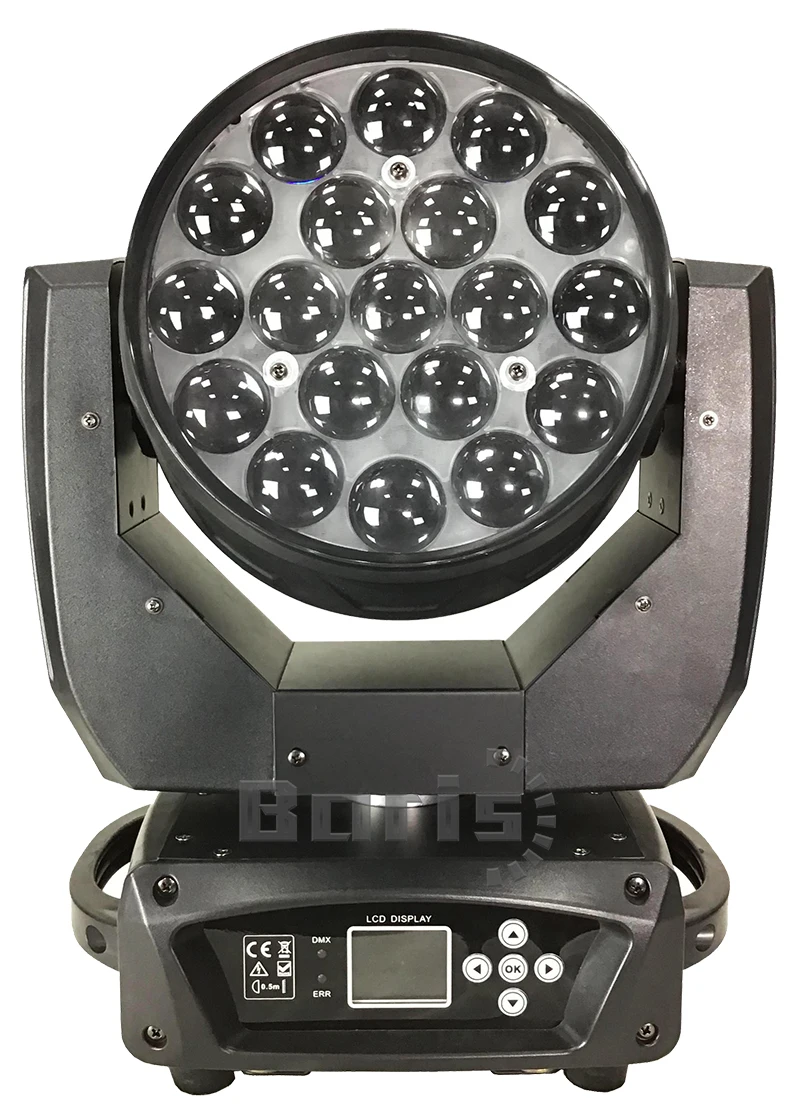 2PCS Beam Wash 19x15W RGBW Zoom Moving Head Lighting For Disco KTV Party Free Fast Shipping