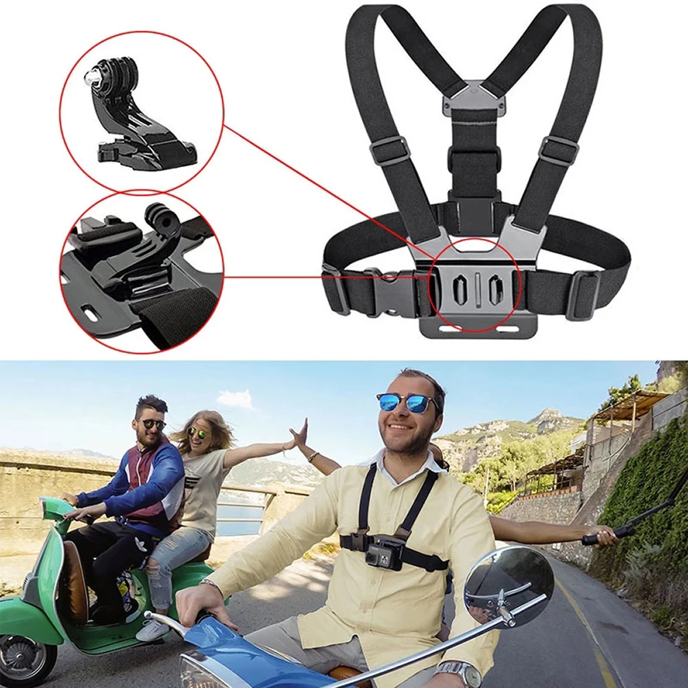 20 in 1 Sport Kamera Zubehör Kit Doppel Halterung Brücke Tragen Box Kopf Brust Strap Mount Adapter Für Gopro ,SJCAM ,DJI etc.