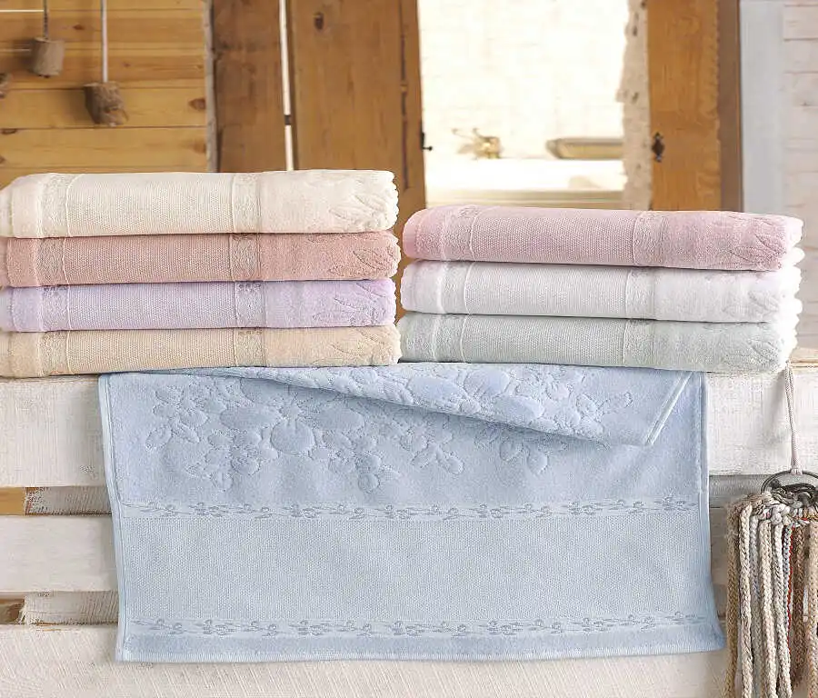 6 PCS 50x90 Cotton Towel, Hand - Face Towel, Head Towel, Bath Towel, high Water Absorption Power, Soft,