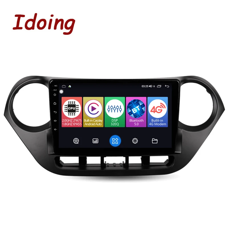 

Idoing 9"Car Radio Multimedia Player For Hyundai I10 2013-2016 GPS Navigation Head Unit Plug And Play Android Auto Carplay DSP