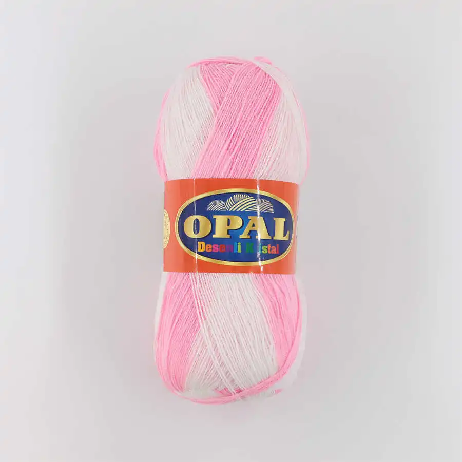 Acrylic Knitted Yarn - 17 Color Options - 435 Meters (100gr) - Opal Desenli Kristal - Accessory Materials - Fiber - Shawls - Scarves - Cardigan -