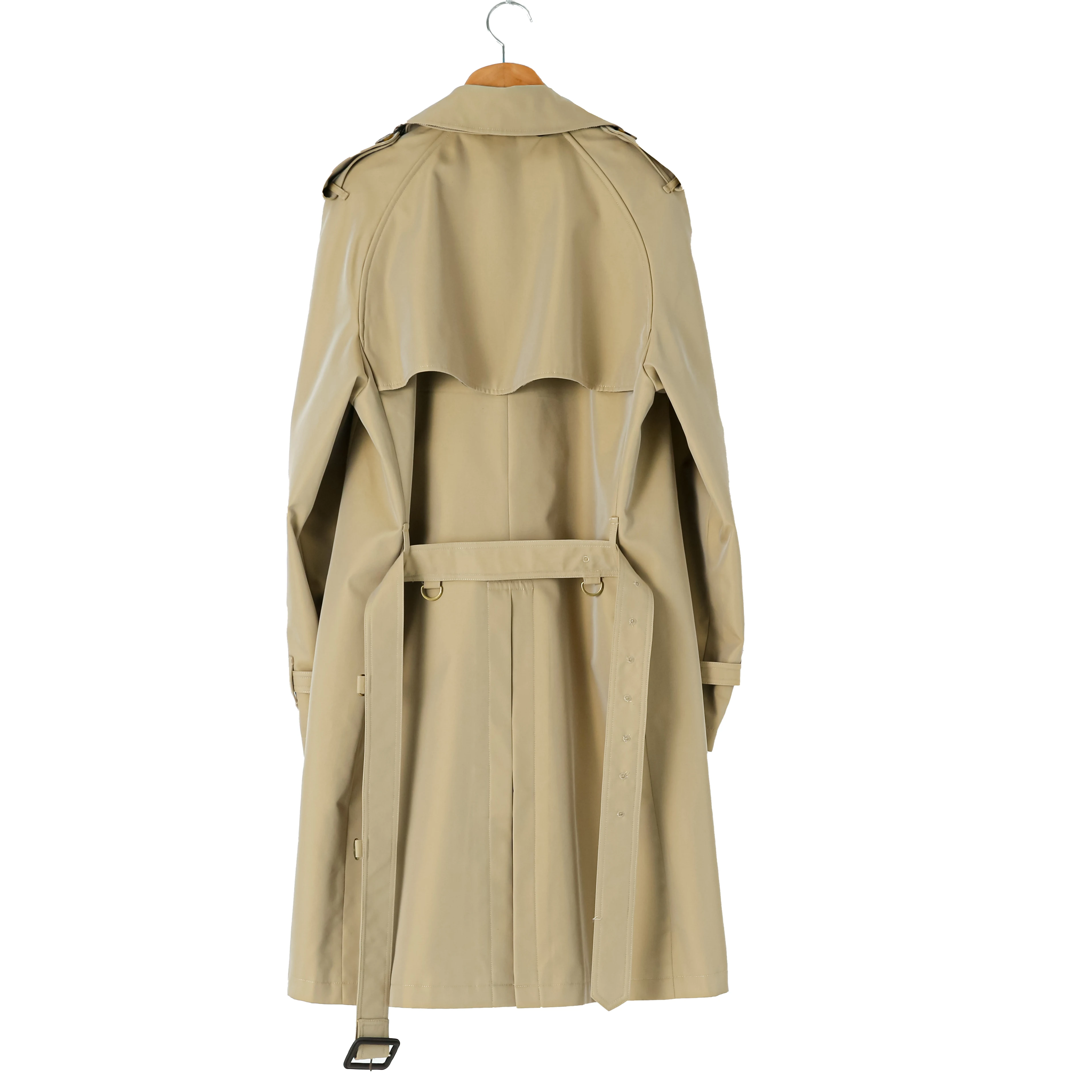 Men\'s Trench Coat Mid-length Double Breasted Windbreaker Loose Fit for Autumn and Winter Male Vintage Military Clothing