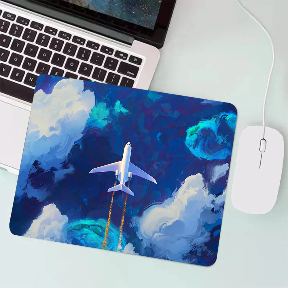 Airplane Flight Clouds Small Gaming Mouse Pad Gamer Keyboard Mousepad Computer Office Mouse Mat Laptop Anime Mause pad Desk Mat