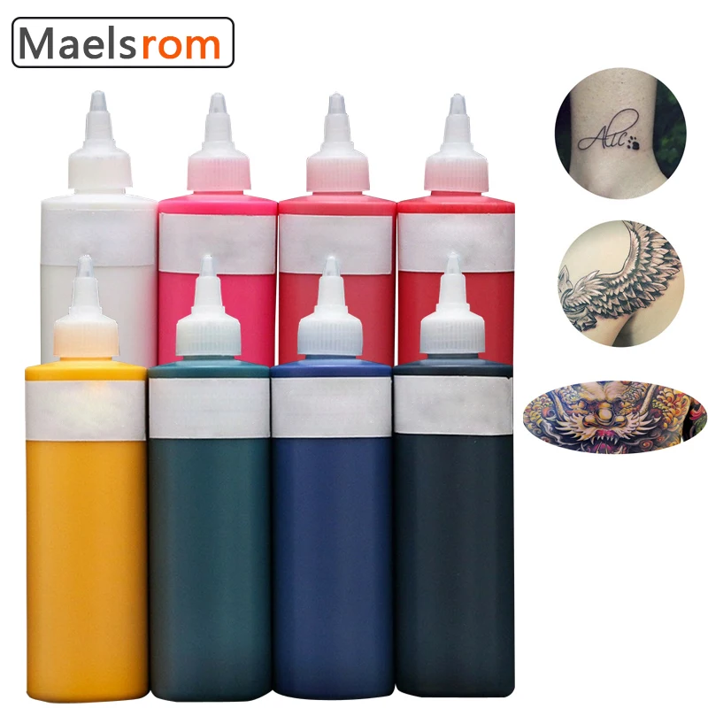 1 flasche Tattoo Tinte Kit 250ml 8 unzen 330g Pigment kit für Futter und Schattierung Sicher Und Einfach zu Verwenden, lange Dauer, Reine Farbe