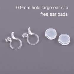 UNNAIER 0.9mm Resin Ear Clip Accessories Female Transparent Invisible Hypoallergenic No Pierced Earrings to Ear Clip Converter