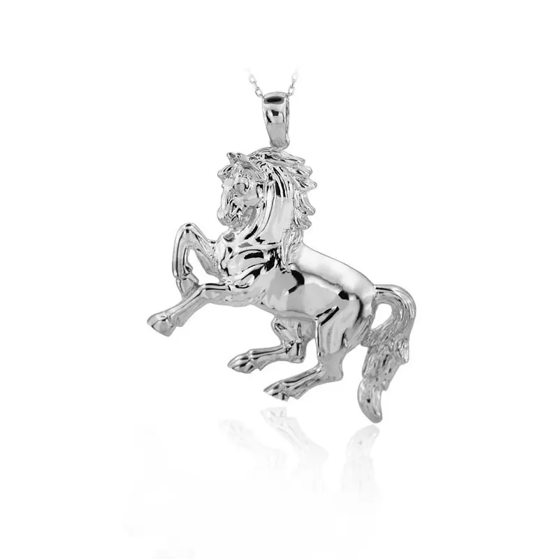 Horse Necklace 925 Sterling Silver Equestrian Necklace