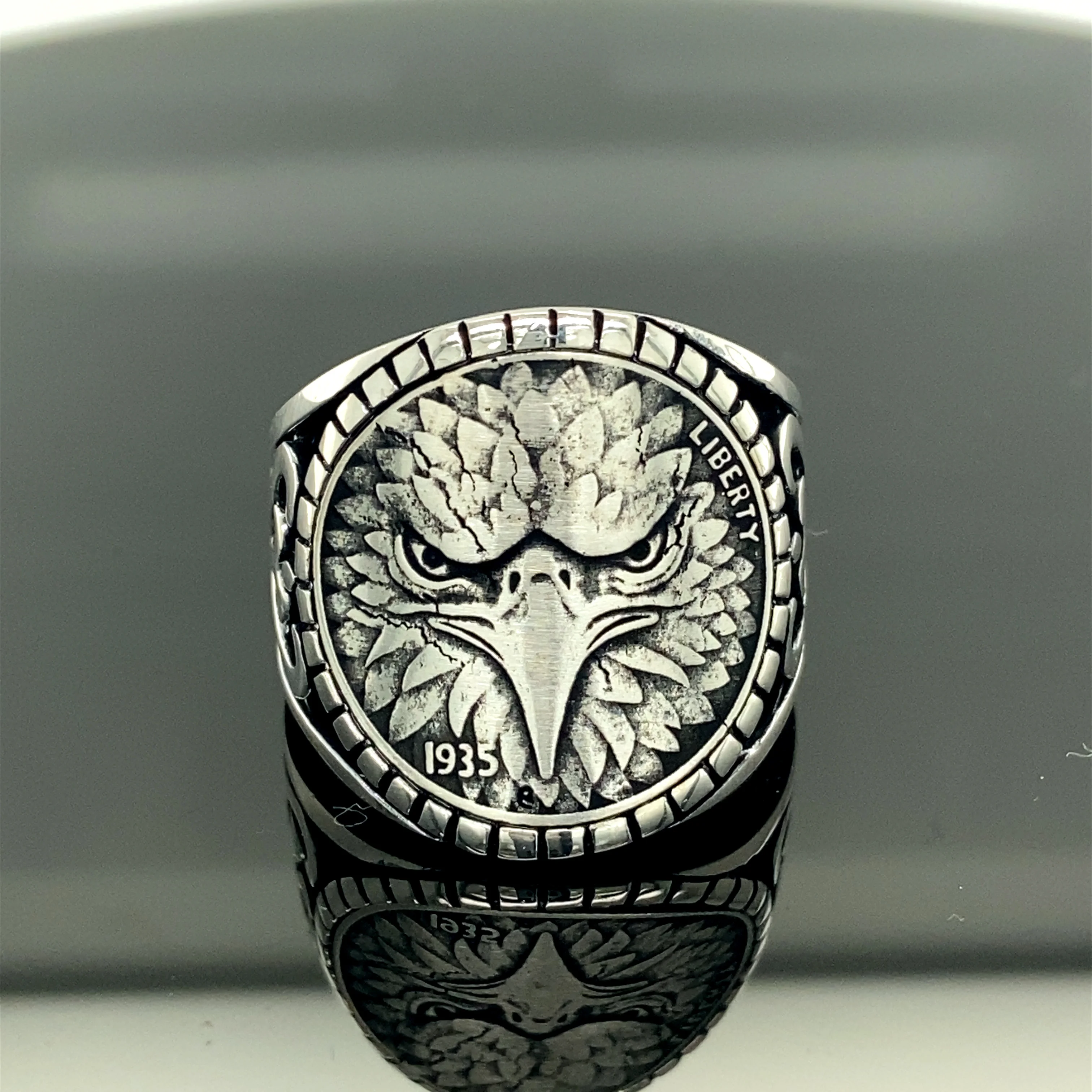 Silver Eagle Ring , Animal Figure Ottoman Ring , Vintage Ring , Türkish Handmade Gift Form Him