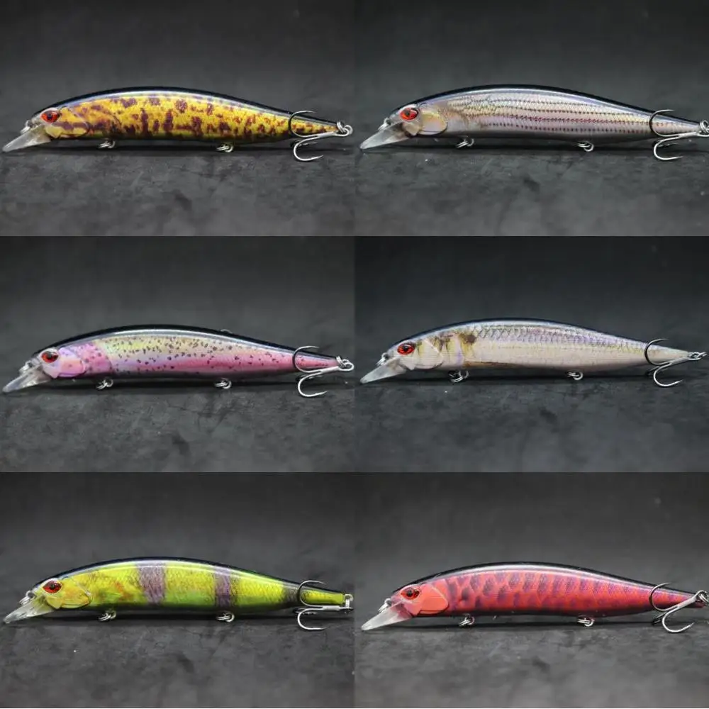 wLure Fishing Lure 20g 13cm Slow Floating Jerkbait Lifelike Painting Cutting Blade Treble Hooks Weight Transfer Minnow HM401