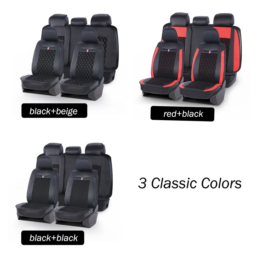 AUTOROWN Luxury PU Leather Car Seat Cover for Toyota Subaru Honda Hyundai Kia Lada BMW Universal Automobile Covers Waterproof