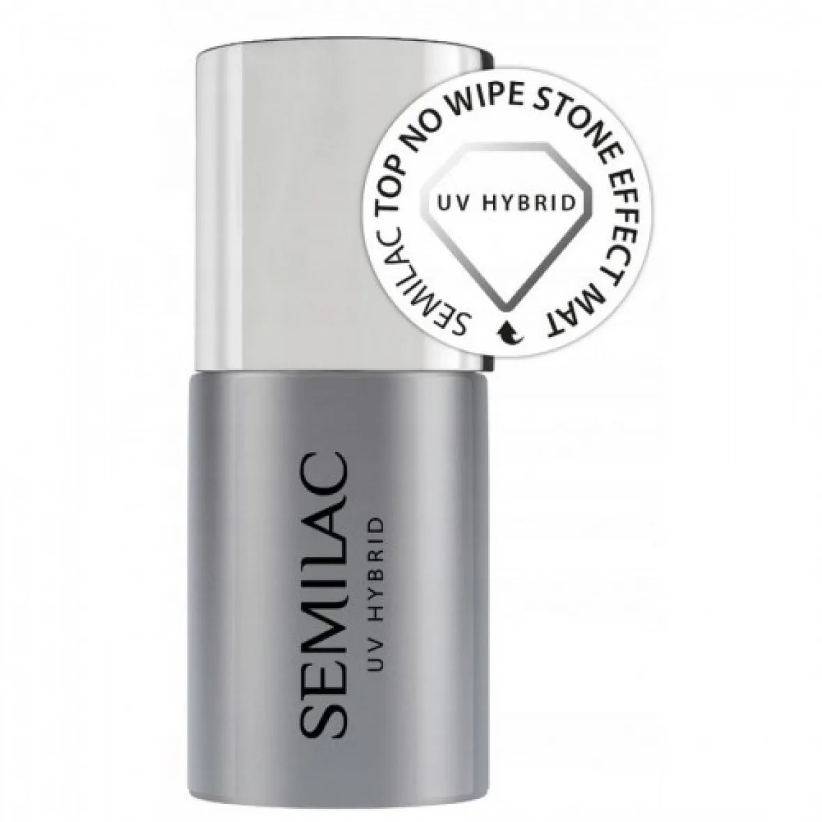 SEMILAC top No Wipe Stone Effect, Stone Effect on nails, small black particles, no cleaning required