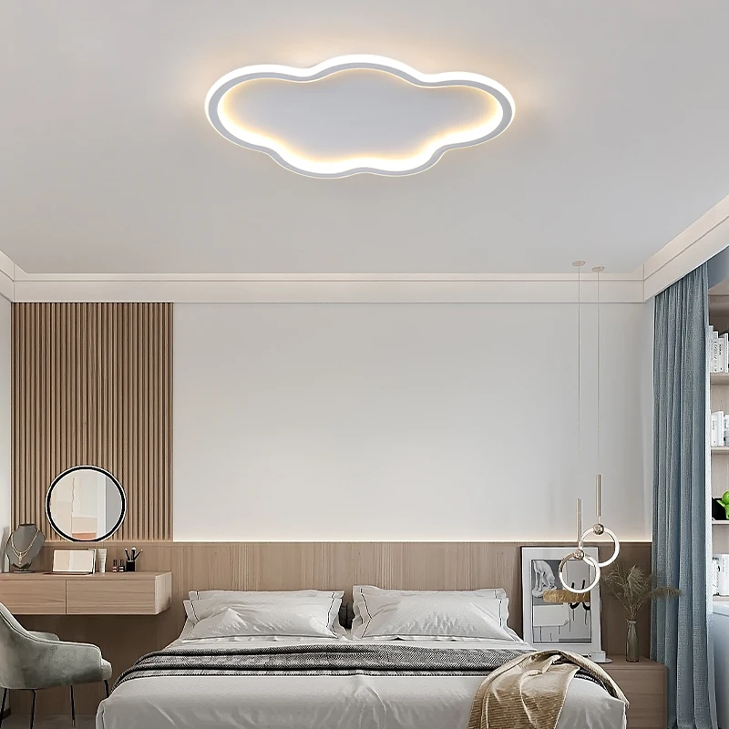 Luz de techo Led minimalista para habitación de niños, lámparas de oro blanco y negro para sala de estar, comedor, estudio, accesorios creativos simples