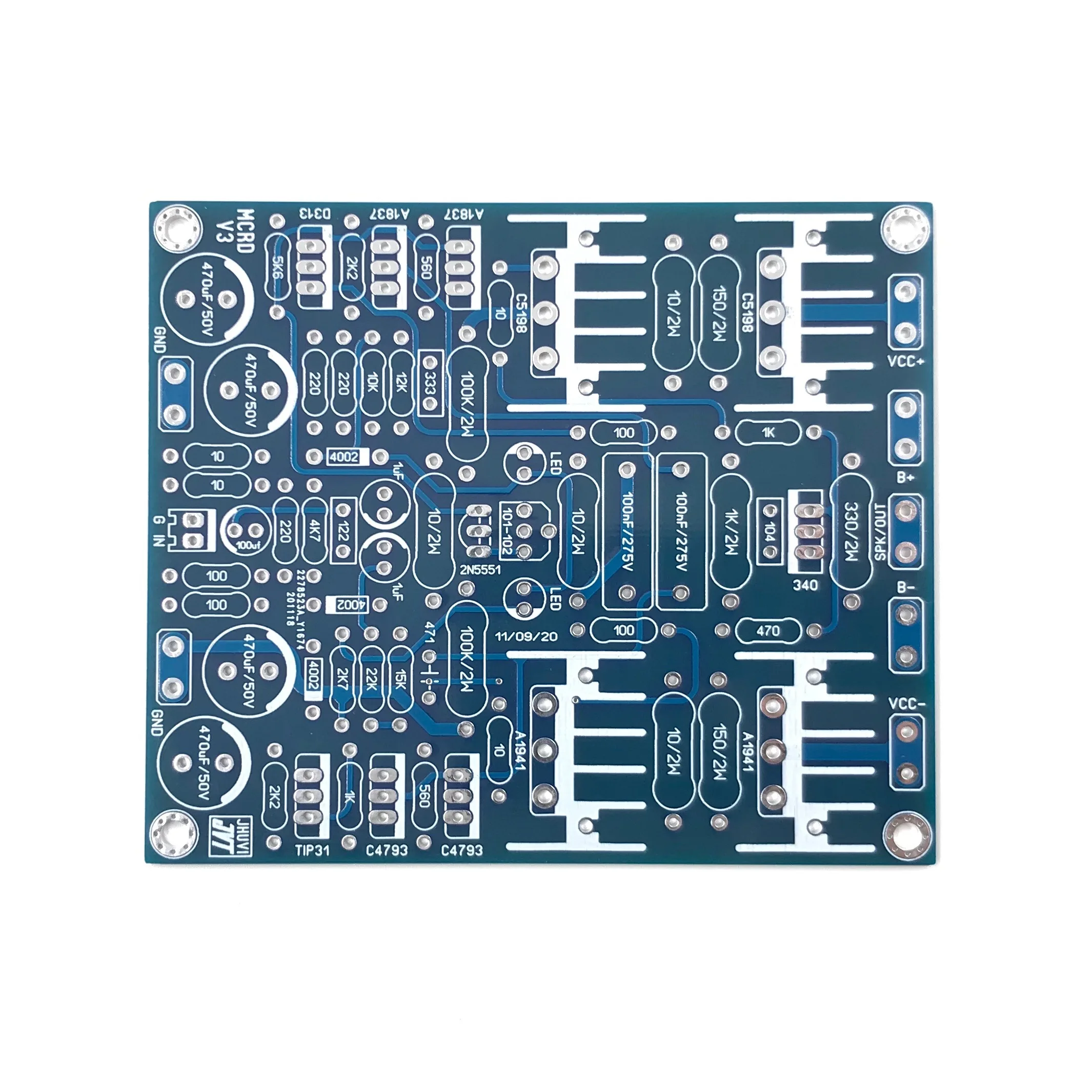 Power Amplifier Circuit Board PCB 1000W Watt MCRD V3 Extendable Sound Amp Mono 2SC5200 2SA1943 High Power Audio DIY