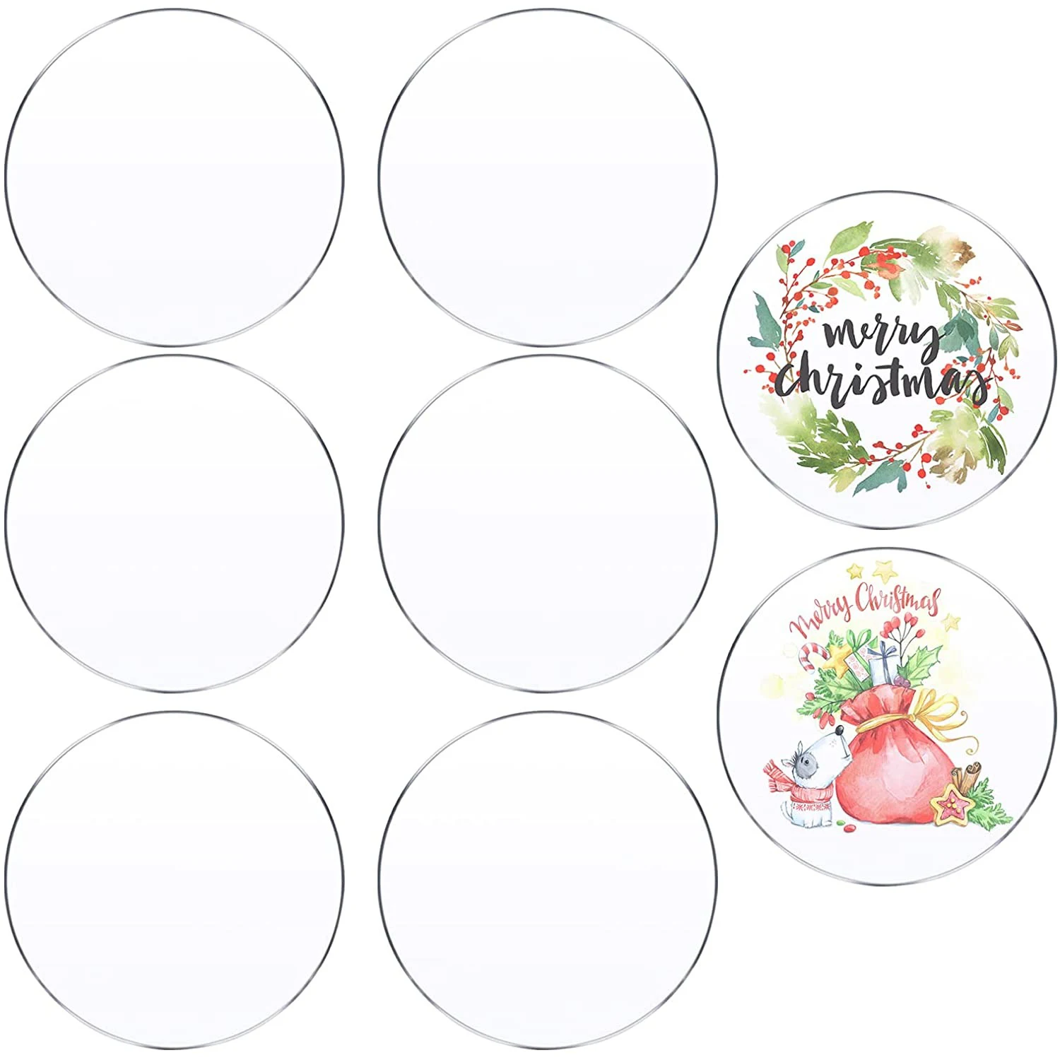 4 Inch Clear Acrylic Sheet Circles Disc Round Panel Acrylic Sign Blank Disc for Painting DIY Makers Ornaments Craft Art Project