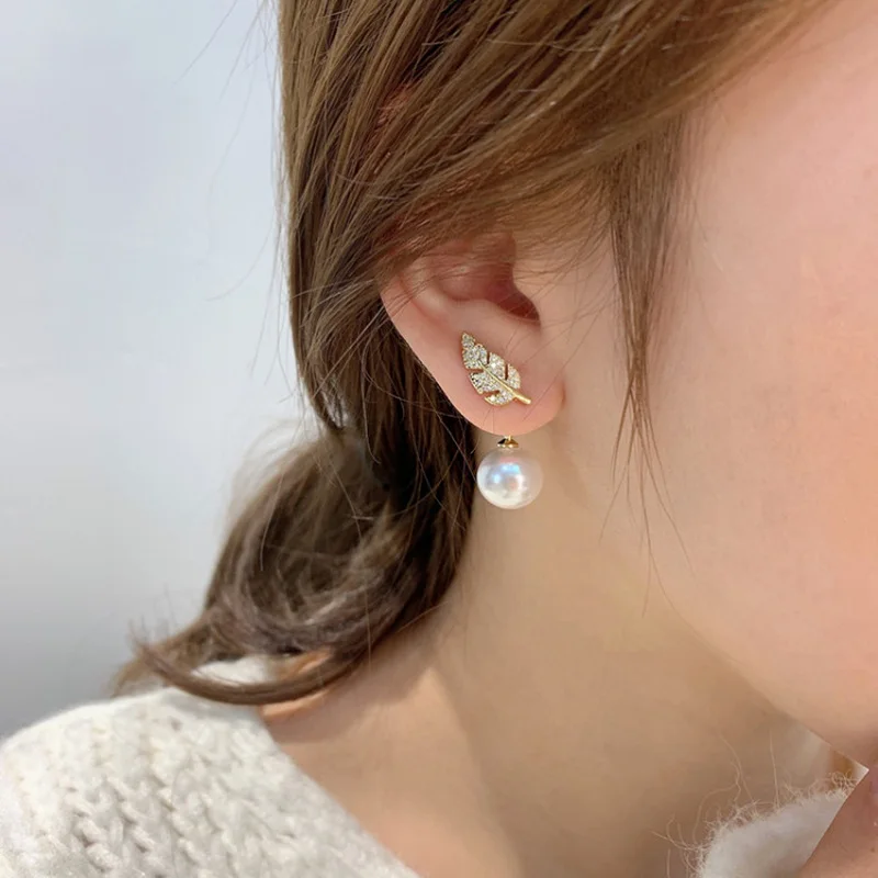 Neue klassische elegante Imitationsperlen-Ohrringe für Damen, Kristall-Langquasten-Ohrringe, exquisite Tropfenohrringe, Hochzeitsschmuck. – Detail 26