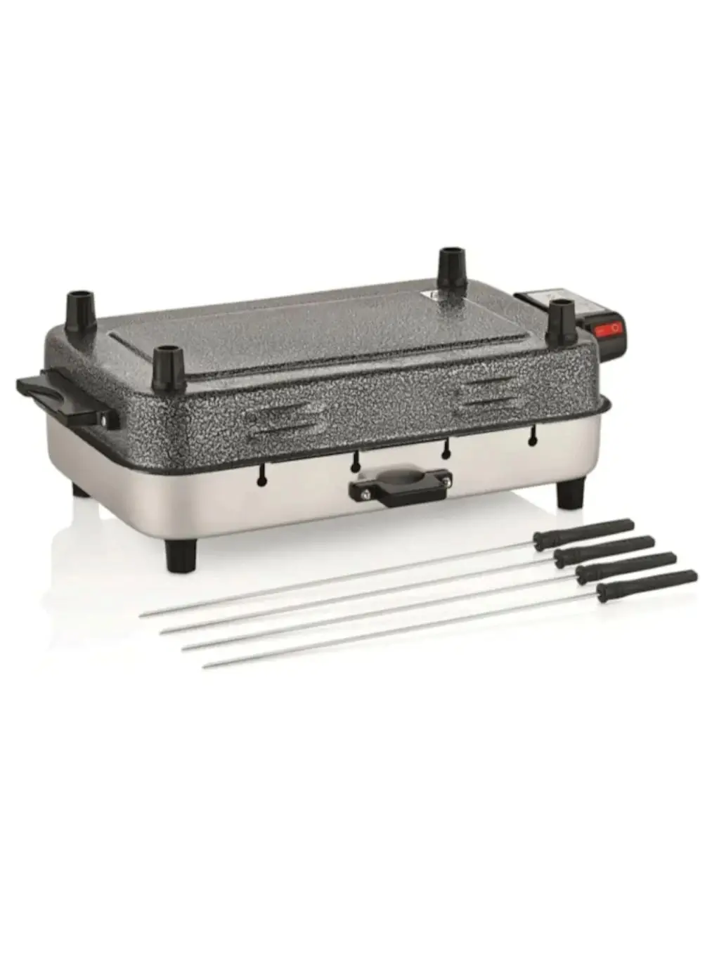 Barbecue Électrique Lux à Infrarouge de 4 Tailles, Sans Odeur, Sans Dégradation de struction ée, pour Viande et Poulet, Facile à Nettoyer et Rapidement