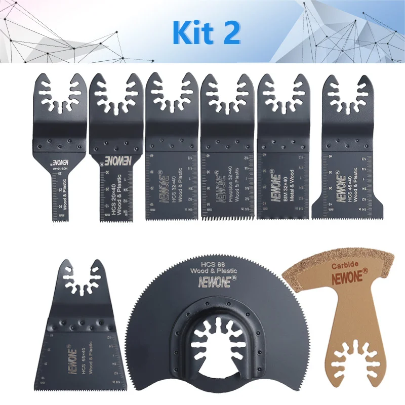 229 Assorted Metal / Wood Quick Release Arbor Universal Fit Multi Tool Oscillating Multitool Wood Saw Blade for ein Multimaster,