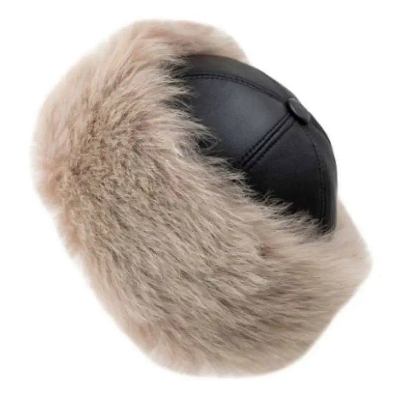 Round Warm Sheepskin Shearlin Leather Hat Sheepskin Hat Turkish Hat Anatolian Hat % Original lamb leather hat fur hat