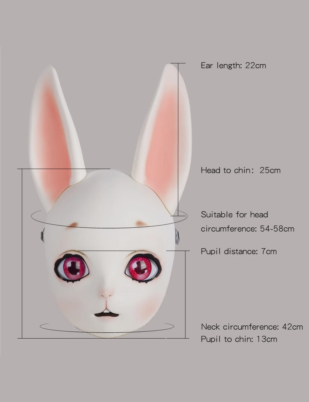 (HD06)HiDolls \'Hinata\'Handmade Female/Girl Resin Full Head Long Ear Kitty Cosplay Japanese Animego BJD Cat Kigurumi Doll Mask