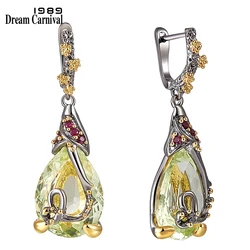 DreamCarnival 1989 New Water Drop Cubic Zircon Earrings For Women Copper Dangle Earings Fashion Accessories Gift Hot Pick WE3876