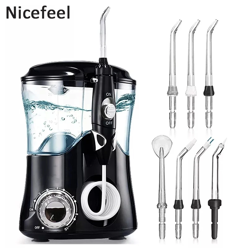 600ML Electric Water Dental Jet Oral Irrigator Water Flosser Pulse Teeth Cleaner Toothbrush Teeth Cleaning Whitening 7 Nozzles