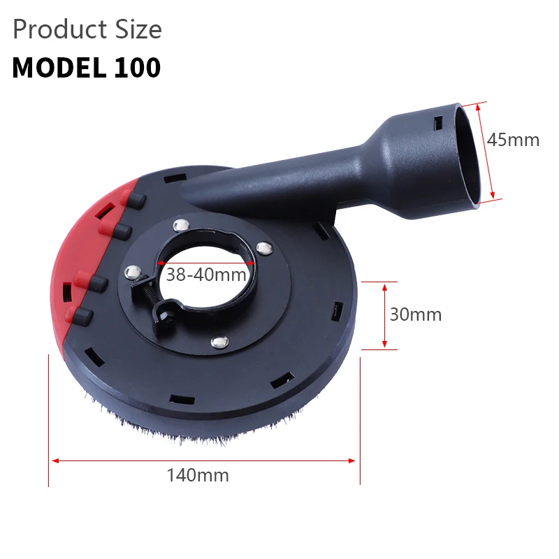 Angle Grinder Dust Shroud Universal Surface Grinding Shroud Cover 140mm for Concrete Stone Dust Collection Grinding