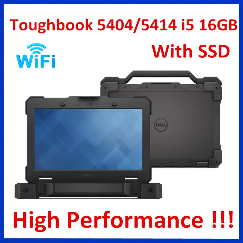 

2021 Used Extreme Full Rugged Laptop For Dell Latitude 5404 4300/5414 I5 6300 8G 16G With SSD Can Work for Alldata MB Star C4 C5