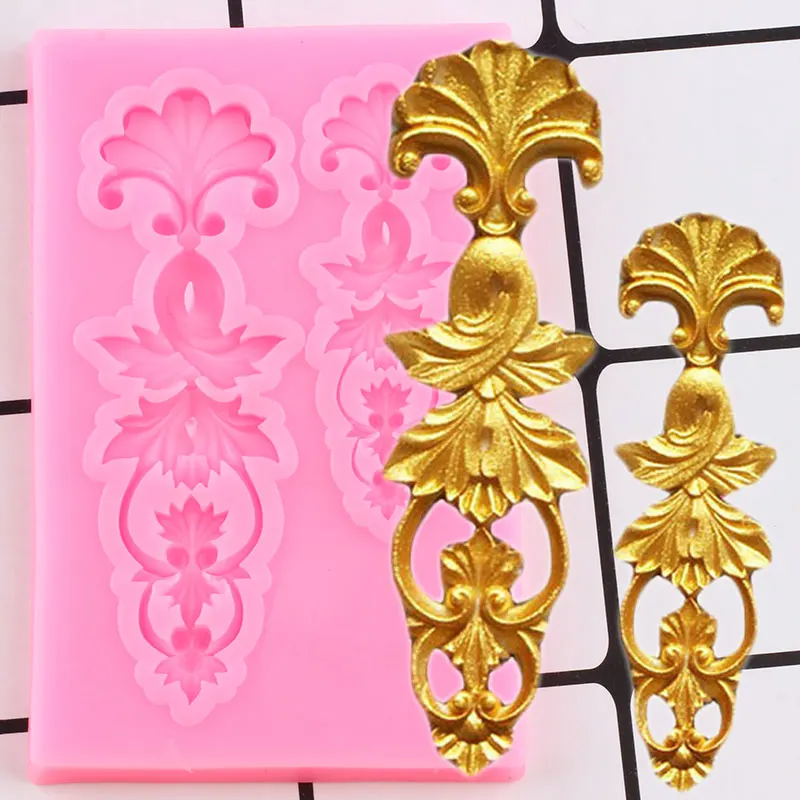 European Baroque Relief Silicone Mold DIY Cake Border Fondant Cake Decorating Tools Candy Polymer Clay Chocolate Gumpaste Molds