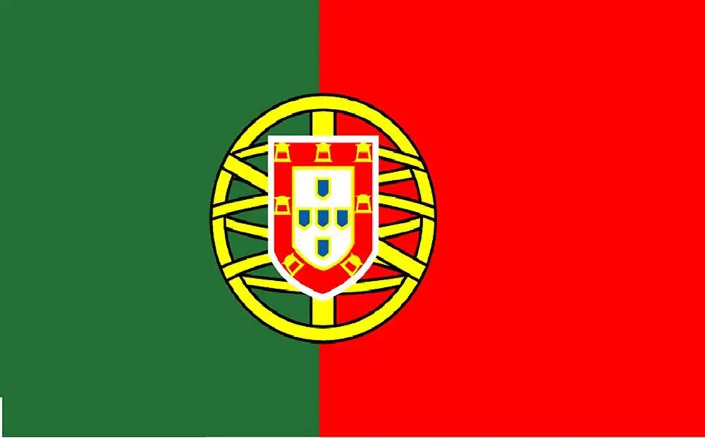 BANDERA CALIDAD NACIONAL DE Portugal 150x90cm - Tela De Alta calidad Envió Gratis