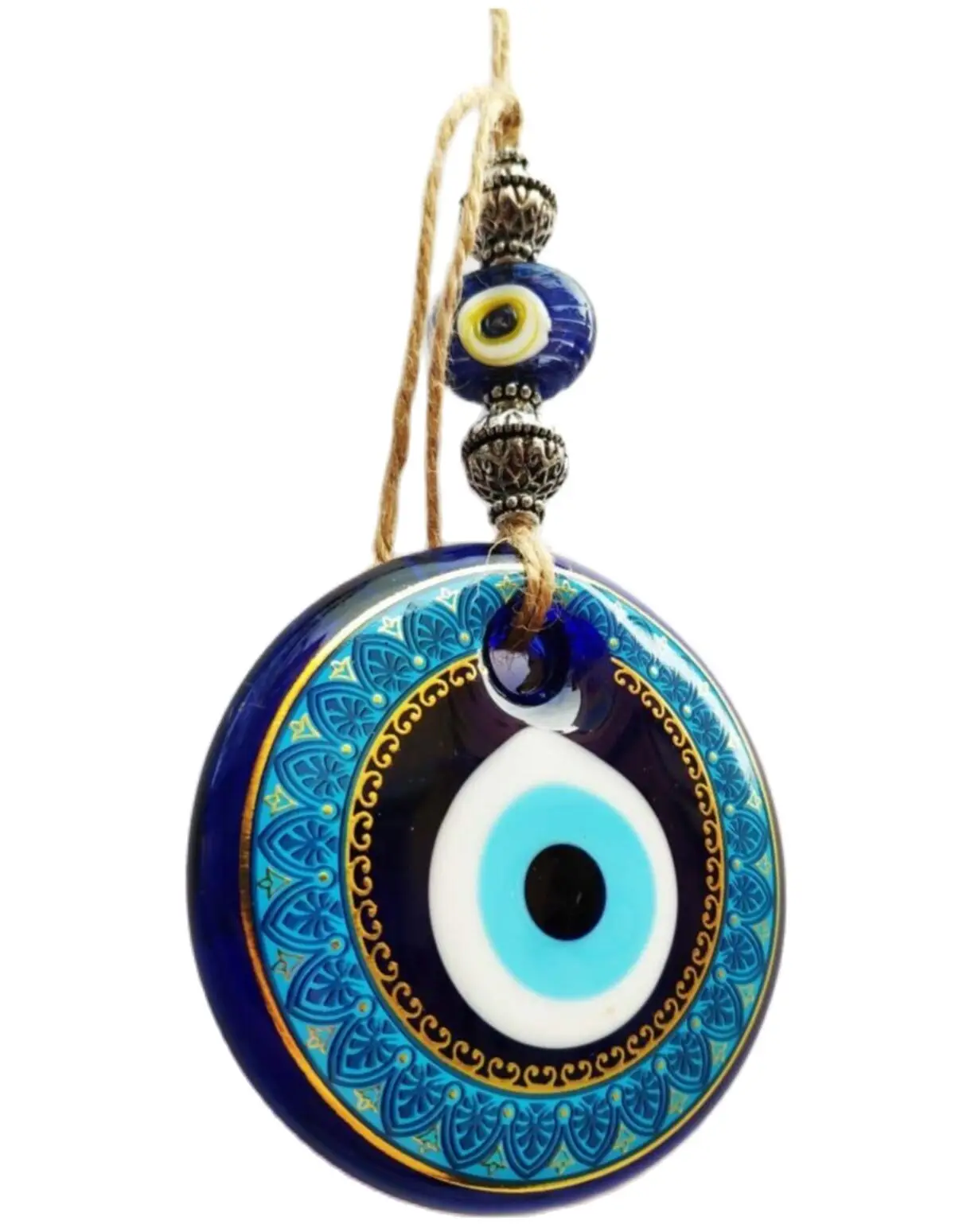 

Patterned Evil eye bead Wall Ornament Gift Nazarlık Palm Exorcism Lucky Amulet Wind Chime Car Feng Shui Home Decor Meditation İp