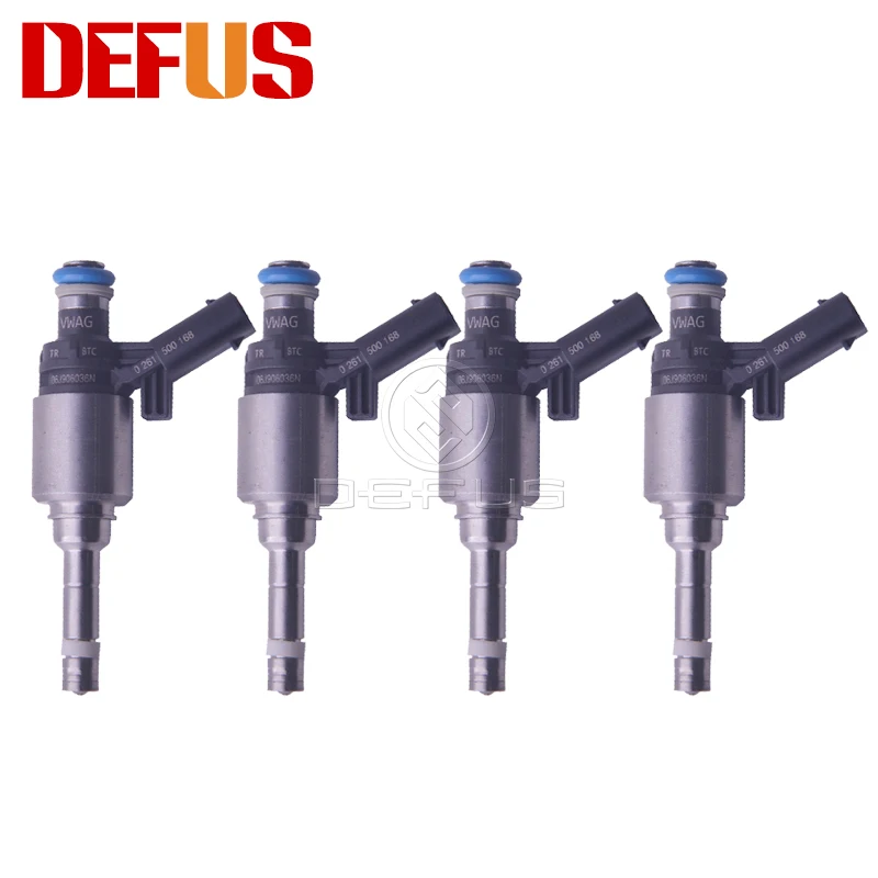 

DEFUS 4pcs Fuel Injector 06J906036N Nozzle Bico For VW G T I Au di Passat CC A4 A5 A6 TT 2.0TFSI 06H906036P 0261500162